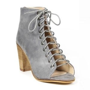 Catherine Malandrino Suede Lace Up Booties
